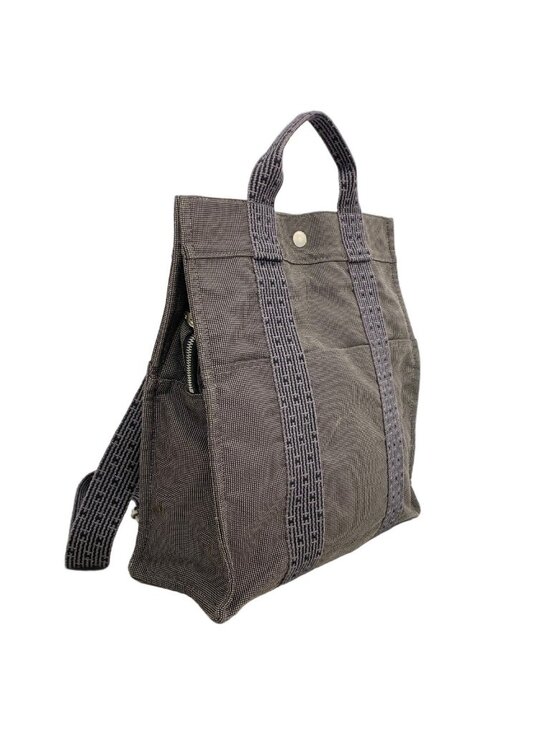 Hermes Backpack Her Line a Dos Canvas Gray Silver main image 10